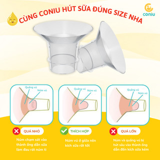 Đệm Giảm Size Silicone Coniu, Trợ Phễu Hạ Size 15-17-19-21-24mm Giúp Mẹ Hút Sữa Hiệu Quả( Hộp 1 Chiếc)