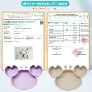 Bộ Ăn Dặm Silicone Coniu Hình Cua Cho Bé, Combo Bát- Khay- Yếm- Thìa- Cốc Silicone Cao Cấp