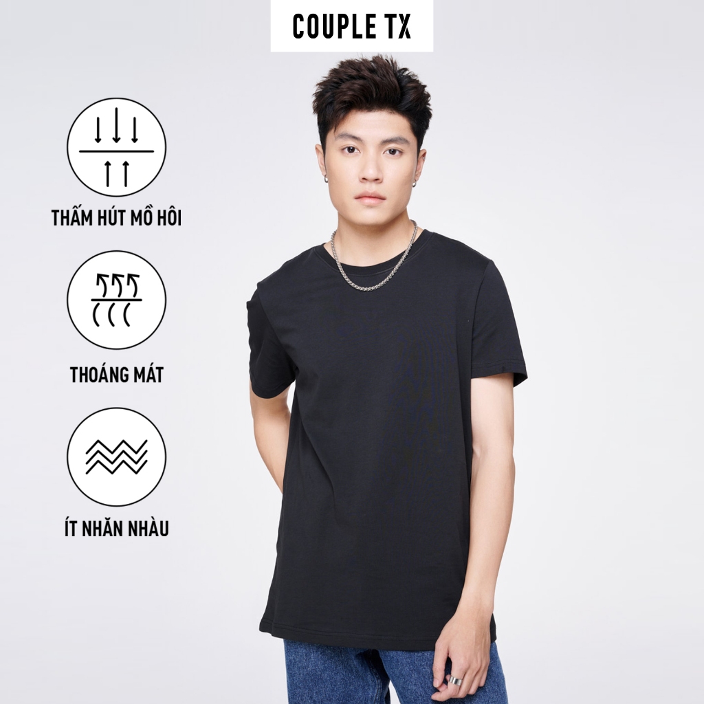 Ảnh Áo Thun Nam Couple TX Cổ Tròn Basic Vải Đốm Form Slim Ôm MTS 1375 4