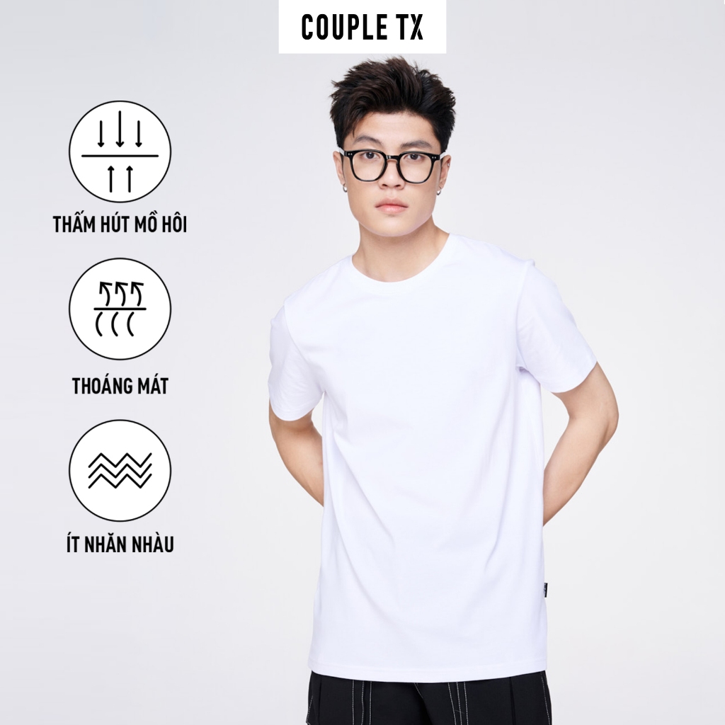 Ảnh Áo Thun Nam Couple TX Cổ Tròn Basic Vải Đốm Form Slim Ôm MTS 1375 1