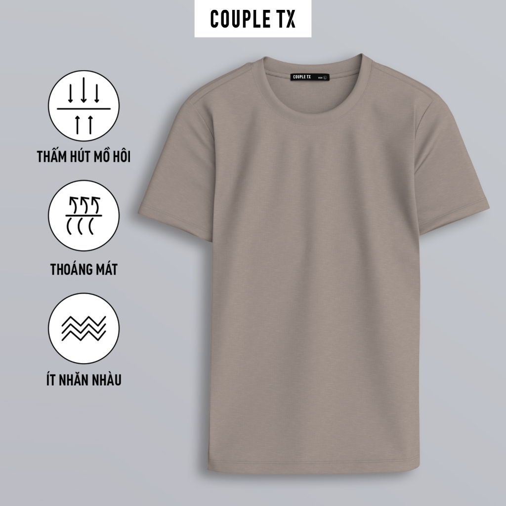 Ảnh Áo Thun Nam Couple TX Cổ Tròn Basic Vải Đốm Form Slim Ôm MTS 1375 3