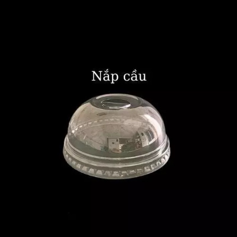 100 Nắp Cầu cốc nhựa 95mm hàng đẹp dày dặn dành cho cốc trà sữa, trà chanh,sinh tố