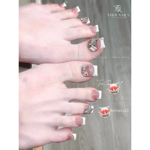 NAIL BOX CHÂN THẠCH VẼ ĐẦU MÓNG MIX CHARM ĐÁ