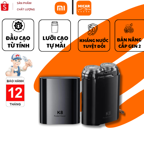 Máy Cạo Râu Xiaomi K8 Pro, Bản Nâng Cấp Gen 2 Lưỡi Dao Kép Chống Rỉ ...