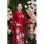 Áo Dài Mẹ Sui Lụa Ruby Thêu, Đính Kết Đá Pha Lê Cổ và Tay. Đủ Size S - 4XL. MC10
