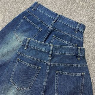 Quần jeans bigsize nữ ống suông rách gối chất dày dặn phong cách thời trang năng động trẻ trung dễ phối đồ Q503