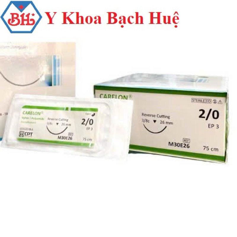 Bán lẻ Chỉ phẫu thuật CPT Nylon 2/0, chỉ nylon 2.0 M30E26 (Tép).