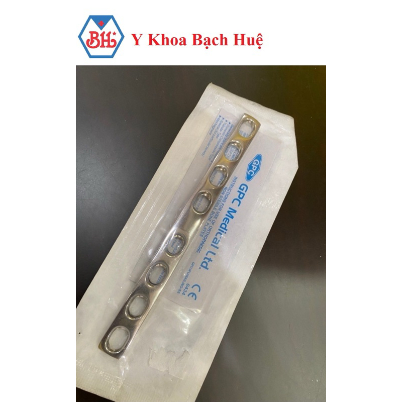 Nẹp xương bản trung 6 lổ,  8 lổ, 10 lổ, 12 lổ. Nẹp y khoa Chấn thương chỉnh hình.