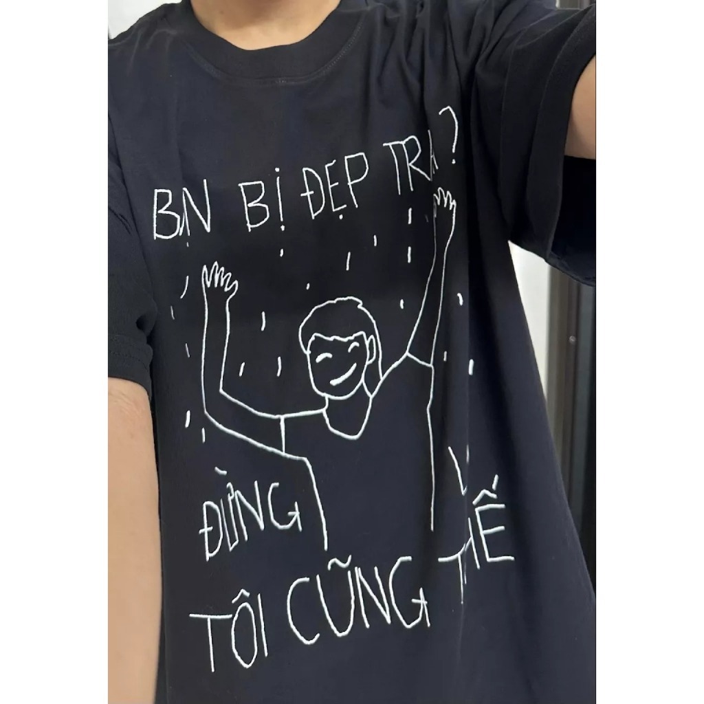 Áo thun nam nữ in chữ BẠN BỊ ĐẸP TRAI ĐỪNG LO TÔI CŨNG THẾ chất liệu cotton thoáng mát tạo ra sự thoải mái ta062