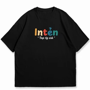 Áo thun nam nữ in chữ INTER THỰC TẬP XINH áo phông chất liệu cotton thoáng mát tạo ra sự toải mái TA258