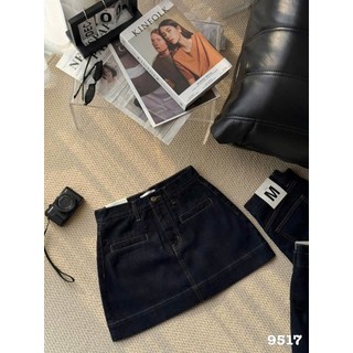 247store - Chân váy jean túi cơi, cạp cao dáng basic 7931