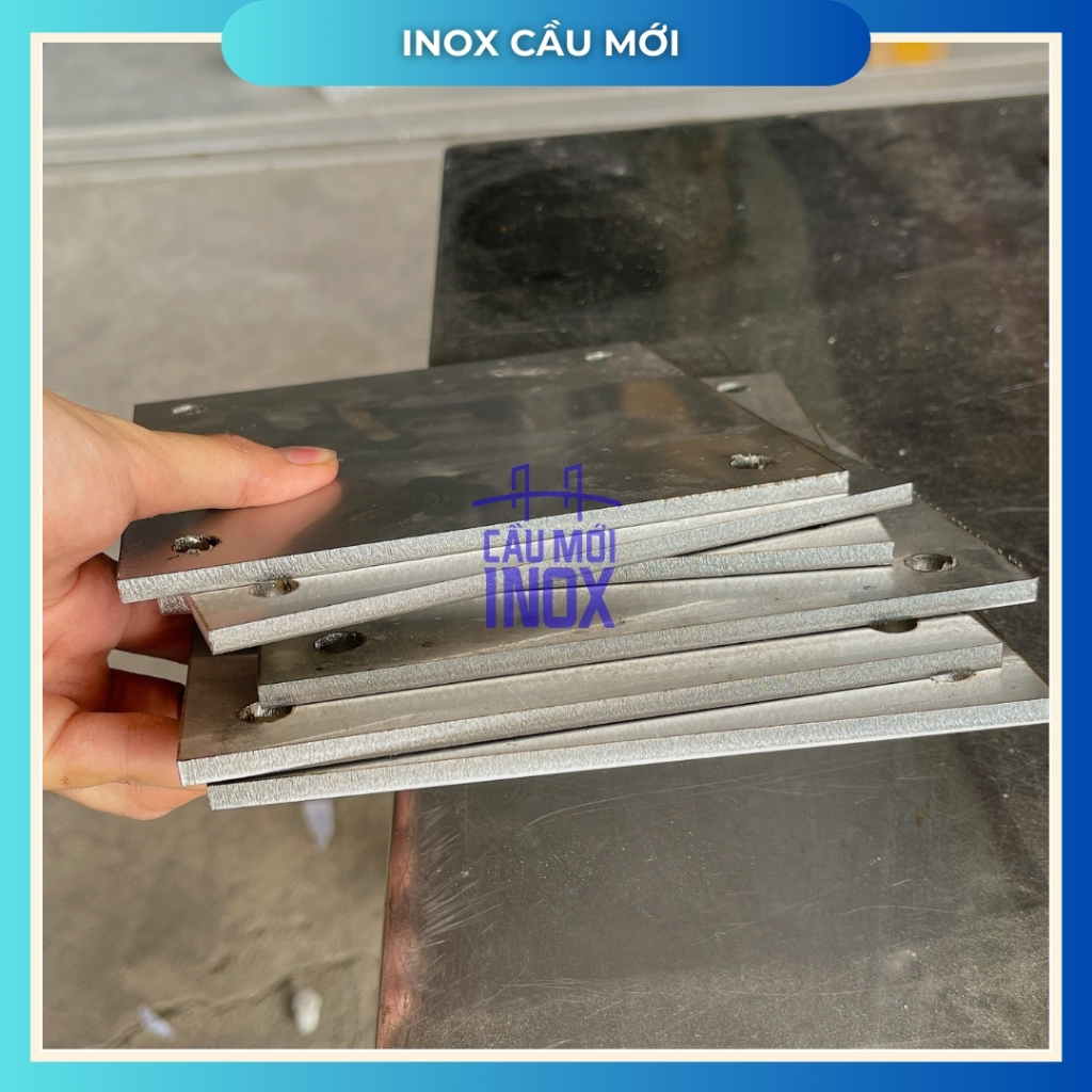 Bản mã vuông inox 304, kích thước 70x300mm, độ dày 8mm, cắt laser độ chính xác cao