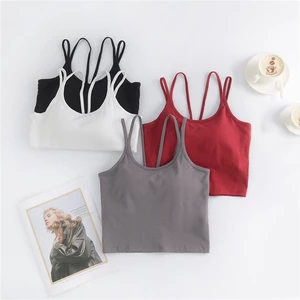 Áo hai dây nữ MELINFA cao cấp có đệm ngực chất vải Viscose tự nhiên mềm mại thoáng mát mã VAA0565
