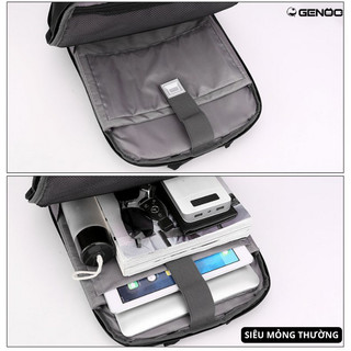 [Loại 1] Balo Đựng Laptop Siêu Nhẹ GENOO Chất Liệu Microfiber Cao Cấp Chống Nước Kiểu Dáng Ultra Slim Siêu Mỏng, Siêu Nh