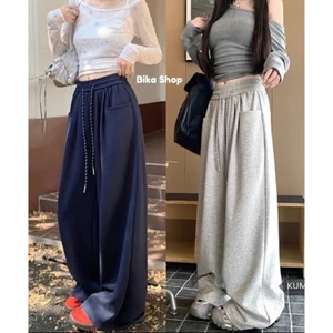 Quần ống rộng cao cấp, thiết kế túi mới hotstrend 2025. quần ống suông nữ cạp cao hách dáng dễ mặc ( Nỉ T1)