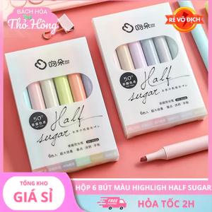 Hộp 6 bút màu highligh Half Sugar