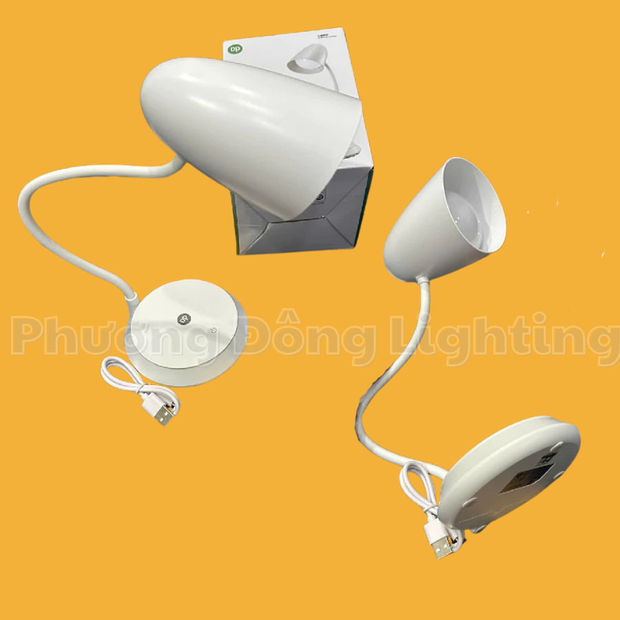 Đèn bàn học sạc điện DP 6060 thân đèn uốn cong linh hoạt kiểu dáng sang trọng