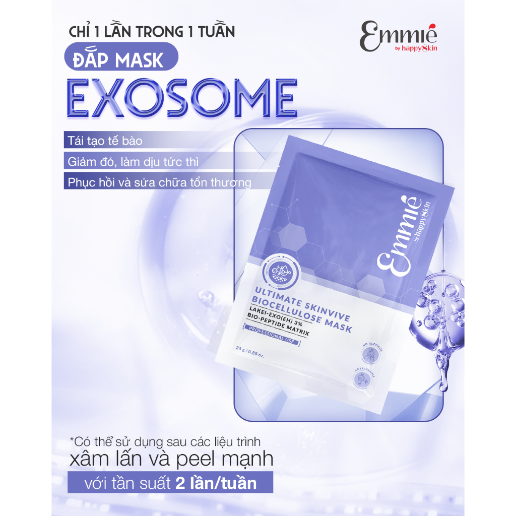 Ảnh MẶT NẠ TÁI TẠO CHUYÊN SÂU EXOSOME 3% ULTIMATE SKINVIVE BIOCELLULOSE MASK 25g x4 1