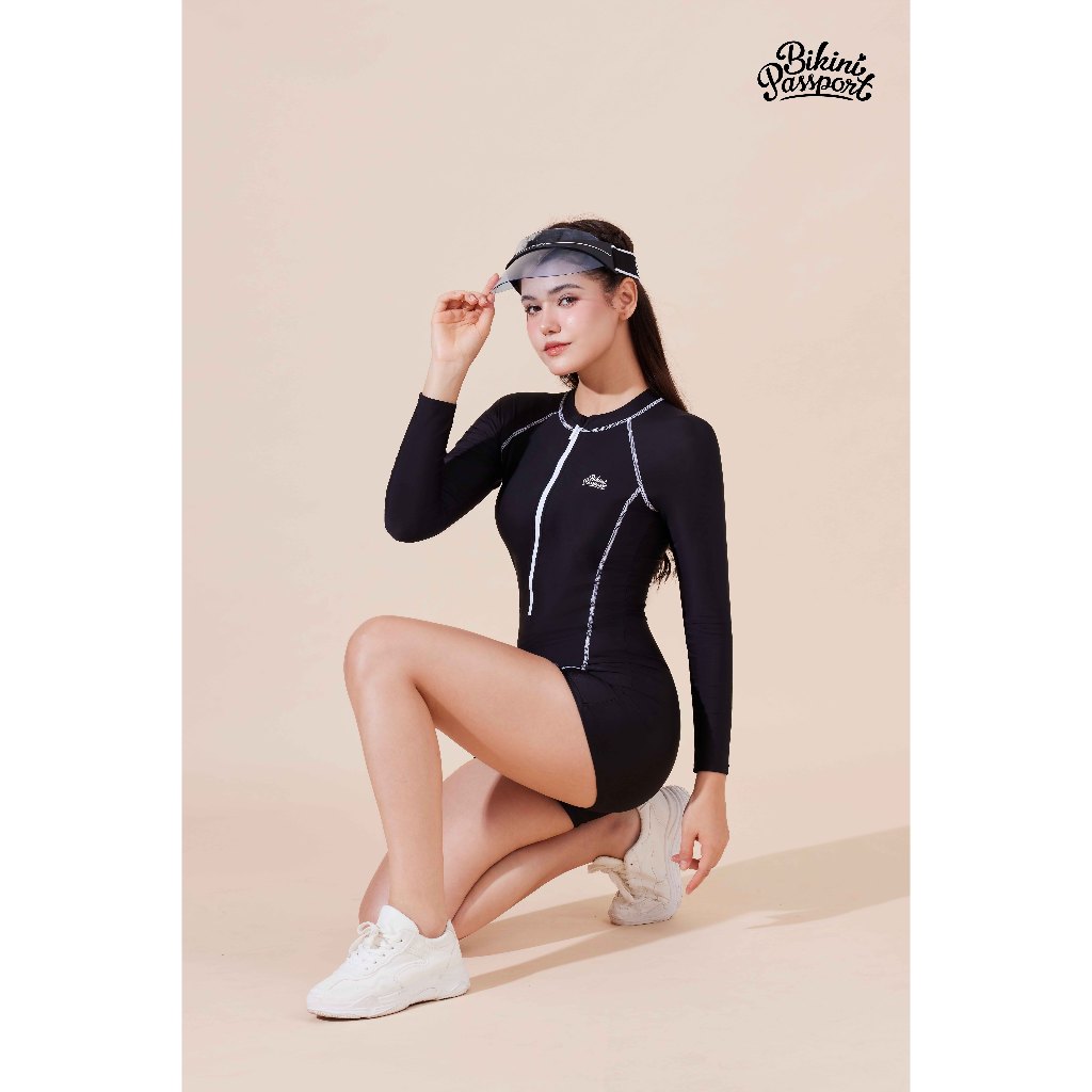 Ảnh Bộ đồ bơi Nữ BIKINI PASSPORT kiểu Đồ bơi BIKINI PASSPORT một mảnh tay dài - Đen - BS1009_BL 3