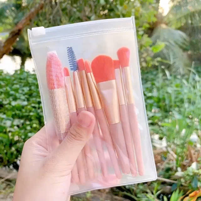 Set Cọ Trang Điểm Chuyên Nghiệp Lông Dày Mịn,Cọ Make Up Đựng Túi Zip Tiện Lợi - CỌ TRANG ĐIỂM LÔNG MỊN THIẾT KẾ CUTE