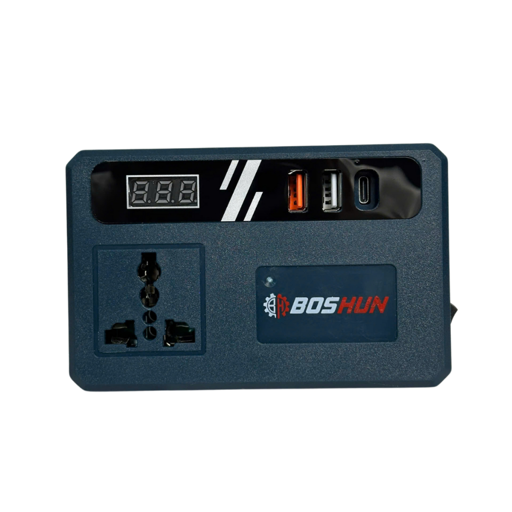 Combo Đế Chuyển Đổi Nguồn Điện BOSHUN BS-CD220PRO Chuyển Từ Pin 21v Lên 110 - 220v, Chân Pin Phổ Thông 4cm