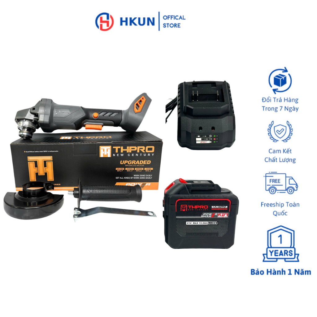 Máy Mài Pin THPRO F1 Động Cơ Không Chổi Than Chân Pin Phổ Thông