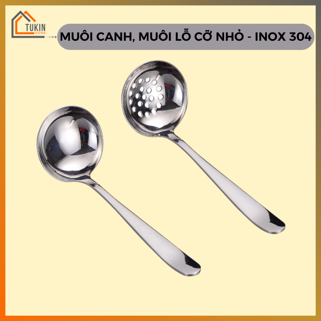 Muôi Múc Canh Inox 304, Muỗng Múc Canh, Muôi Thủng Inox 304 Cỡ Nhỏ, Vá ...