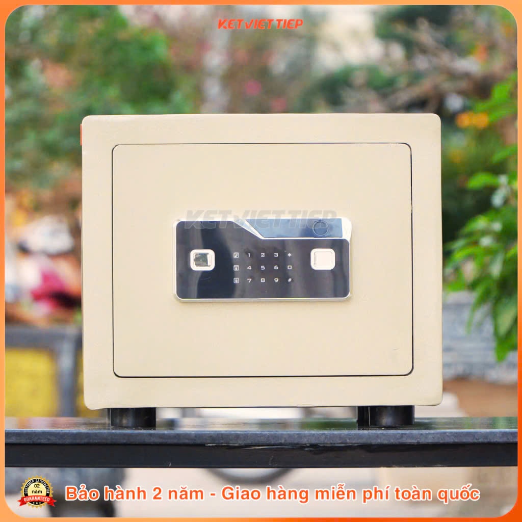 Két sắt Việt Tiệp 55kg KVTM516 Thông Minh 4IN1 Vân Tay, Điện Tử, Khóa Cơ, Kết Nối Điện Thoại Bảo Hành 2 Năm Freeship