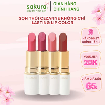 [Chuẩn Nhật] Son thỏi Cezanne không chì Lasting Lip Color mềm mịn tự nhiên lâu trôi