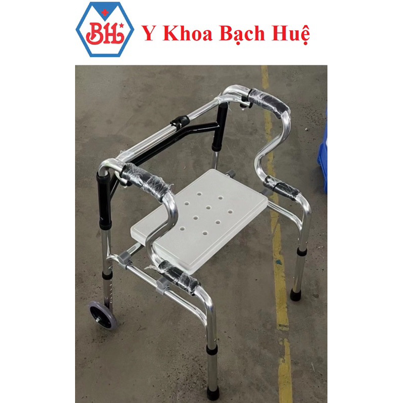 KHUNG TẬP ĐI CHO NGƯỜI GIÀ (KHUNG NHÔM) GBM-037.KHUNG TẬP ĐI CÓ GHẾ NGỒI GBM-037 – GIÚP VIỆC TẬP ĐI DỄ DÀNG HƠN