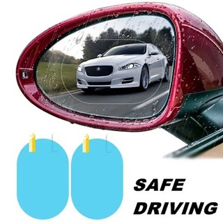 Combo 2 miếng dán nano gương ô tô chống đọng nước hình Oval