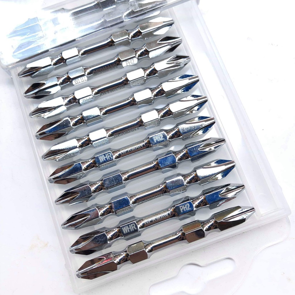 (Lẻ) Mũi Bắn Vít, đầu bắn vít 2 dầu 4 cạnh, mũi vít đầu 3 ke WHR 65mm Chất Liệu Thép Hợp Kim Cao Cấp, có nam châm