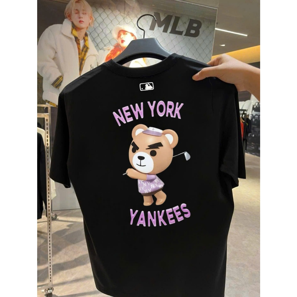 Áo phông MLB  siêu sale - MLB korea nam nữ cao cấp, 100% cotton co giãn 2 chiều , định lượng 250gms,NY ĐÁNH GOLF