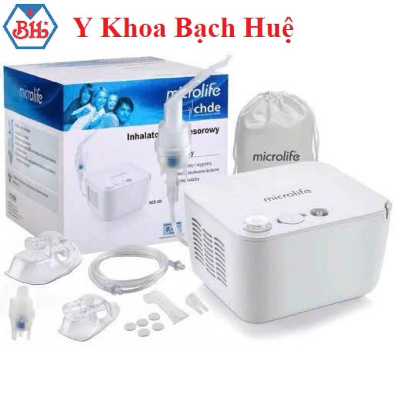 Máy Xông Khí Dung ,Máy Xông Mũi Họng Microlife NEB 200 dụng cụ hỗ trợ hô hấp