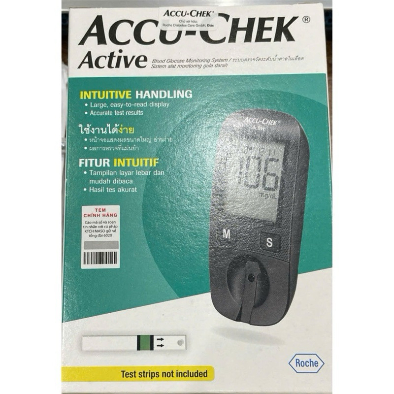 Máy đo đường huyết, máy thử tiểu đường Accu Check Active