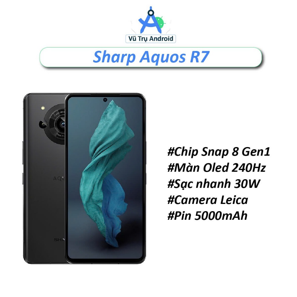 Điện thoại Sharp Aquos R7 RAM 12/256GB chip Snapdragon 8 Gen 1 màn IGZO ...