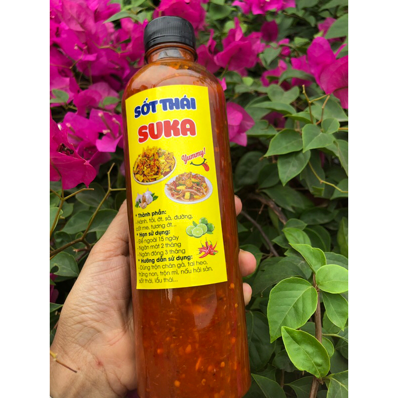 Combo 2 Chai Nước Sốt Thái Trộn Chân Gà Dung Tích 1L – Trộn Chân Gà, Tai Heo, Hải Sản Chua Cay Đậm Vị, Dễ Làm, Siêu Ngon