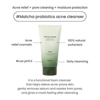 Sữa rửa mặt thuần chay HEIMISH Matcha Biome Amino Acne Cleansing Foam 150g