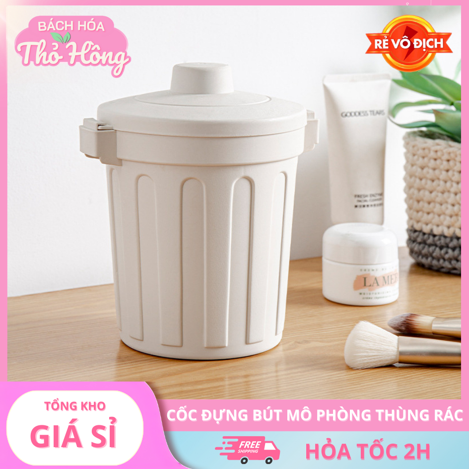 Cốc đựng bút mô phòng thùng rác dễ thương