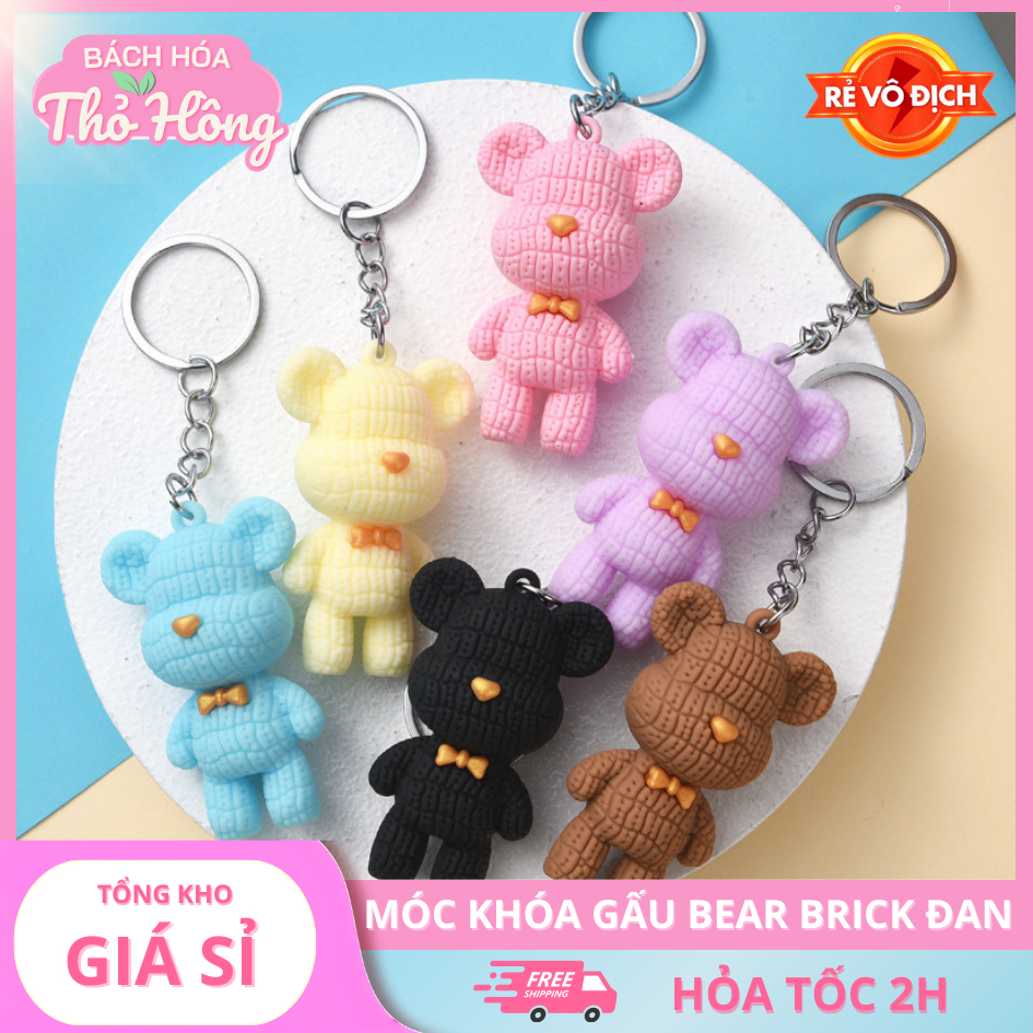 3 Móc Khóa Gấu Bear Brick Đan Sang Chảnh