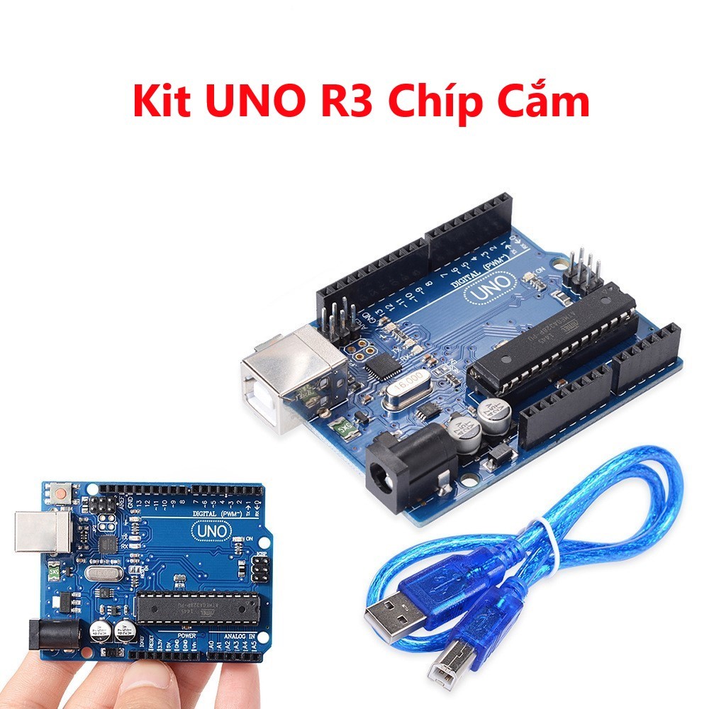 KIT Arduino Uno R3 Atmega328P Chíp Cắm Có Kèm Dây Cáp, R3 Chíp Dán ...