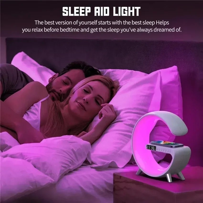 Loa Bluetooth G63 Kiêm Sạc Không Dây, Đồng hồ, Đèn ngủ - Loa bluetooth 7 in 1 Đa Chức Năng Mẫu Hot 2025