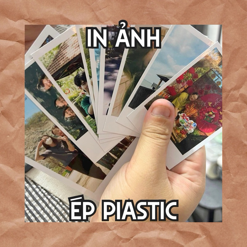 In ảnh ép plastic theo yêu cầu - Nhiều size - Có khung Polaroid theo yêu cầu - Giấy dày