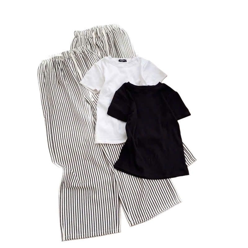 Tổng hợp các Sét Bộ Quần Đũi Xốp Kẻ Sọc Vằn + Mix Áo Thun Tăm Croptop trơn  Dáng Ngắn