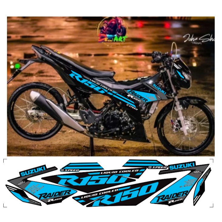 tem rời raider R150 cao cấp chất liệu in 3 lớp chống nước không phai màu