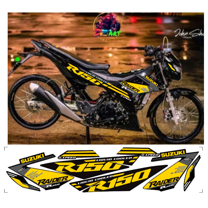 tem rời raider R150 cao cấp chất liệu in 3 lớp chống nước không phai màu