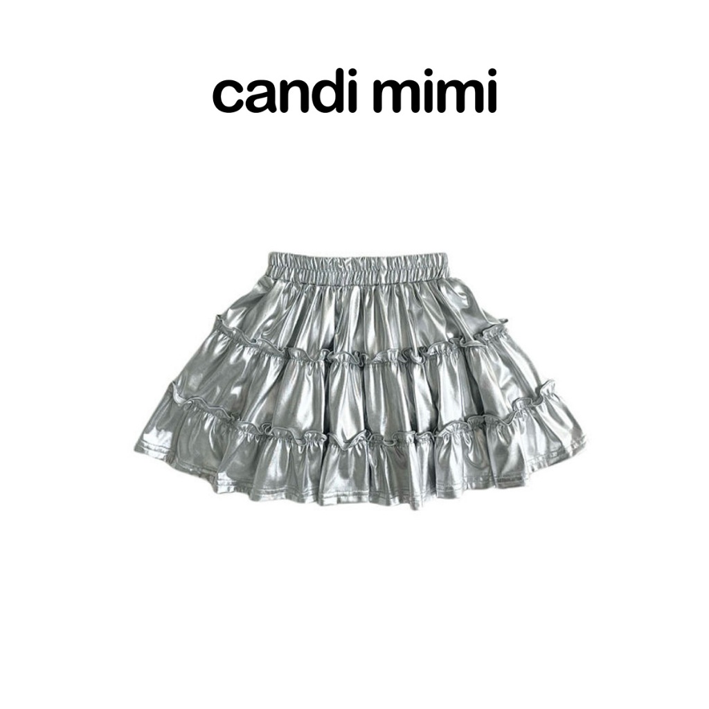 CANDI MIMI Áo cotton ngắn tay lớp voan ngoài - Phong cách Hàn Quốc