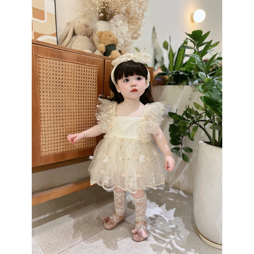(HÀNG CÓ SẴN) Suit váy tặng kèm tuban cover Oren Hàn Quốc cho bé gái từ 3-13kg