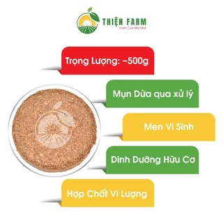 Viên nén trồng cây hữu cơ THIỆN FARM giàu dinh dưỡng, tiện lợi, trồng cây ăn trái rau hoa, nặng 500g