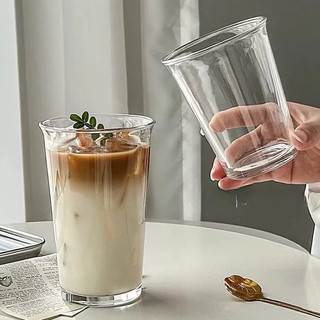 Cốc thuỷ tinh miệng loe [HOT] phong cách Hàn - Uống cafe, trà, nước ép, decoro decor quán cafe, nhà hàng